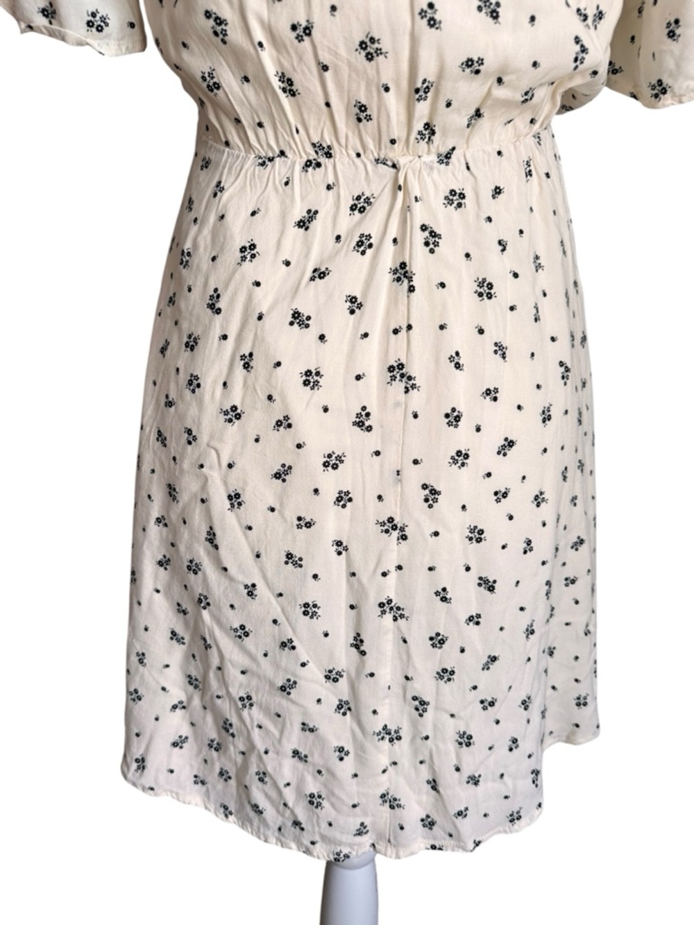 Camellia Women's Floral Short Sleeve Tie Side V-neck Mini Dress Size Small - Picture 4 of 17